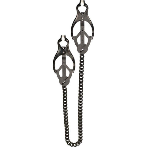 Spartacus Black Butterfly style Nipple Clamps W/Chain