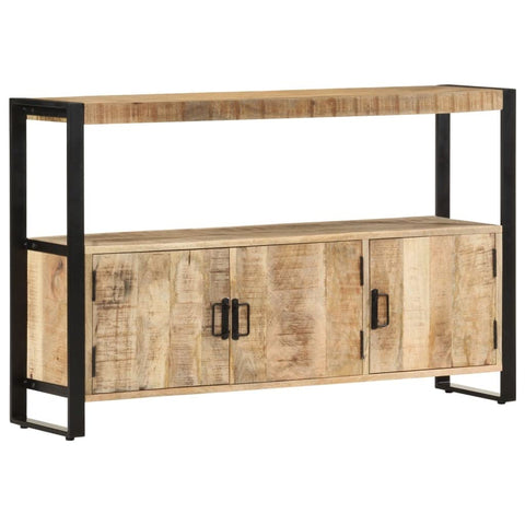 vidaXL Side Cabinet Natural Mango Wood Solid Mango Wood, Powder-Coated Steel