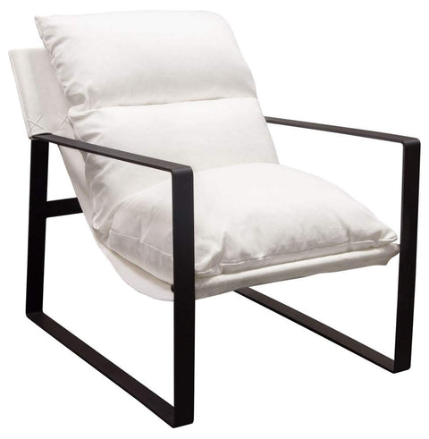 Diamond Sofa Miller Sling Accent Chair in White Linen