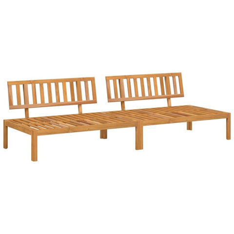 vidaXL Garden Pallet Middle Sofa 47.2in in Solid Acacia Wood Oiled Finish Modular Outdoor Seating Durable Design for Balcony Patio Furniture Wooden