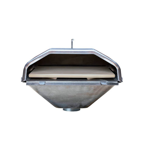 Green Mountain Grills Wood-Fired Steel Pizza Oven Attachment Accessory for Daniel Boone/Jim Bowie Model Grills with Square Pizza Stone, Silver
