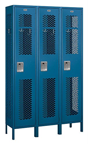 Salsbury Industries 81365BL-U Single Tier 45-Inch Wide 6-Feet High 15-Inch Deep Unassembled Extra Wide Vented Metal Locker, Blue