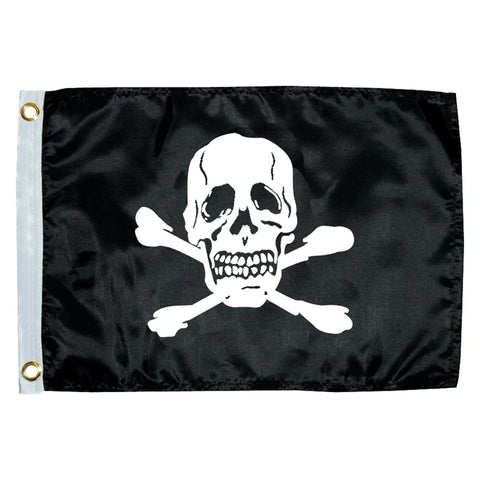 Taylor Made Products 1818 Jolly Roger Boat Flag (12" x 18"), Black