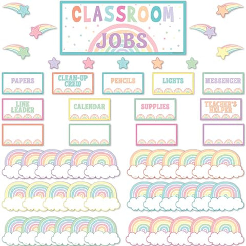 Teacher Created Resources Pastel Pop Classroom Jobs Mini Bulletin Board