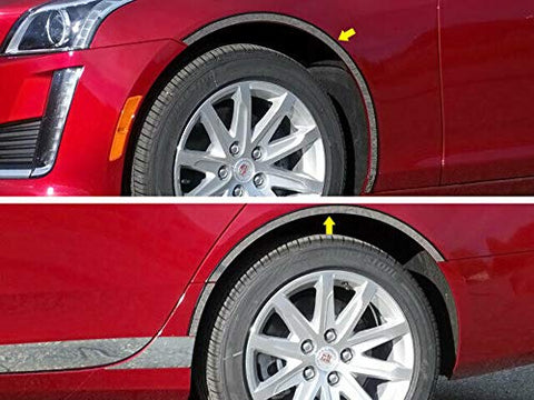 QAA Is Compatible With 2014-2019 Cadillac CTS 6 Piece Stainless Wheel Well Accent Trim, Cut to fit with The Lower TH54250 or Full TH54252 Rocker Kits Sold Separately WQ54250