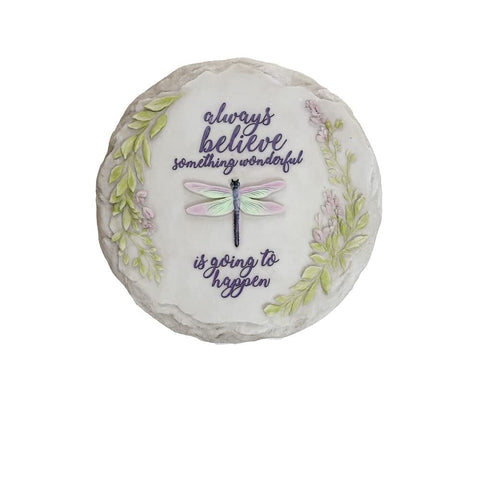 Spoontiques - Garden Décor - Always Believe Stepping Stone - Decorative Stone for Garden