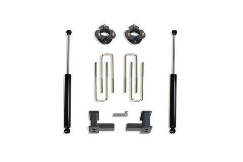 MaxTrac 903250 Suspension Lift Kit w/Shocks 2.5 in. Front 4 in. Rear Incl. Spacers 5 in Rear Blocks U-Bolts MaxTrac Shocks Suspension Lift Kit w/Shocks