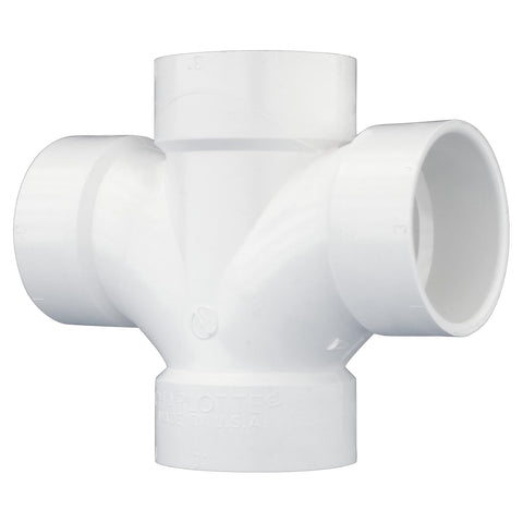 CHARLOTTE PIPE 3 DWV Double Sanitary TEE DWV (Drain, Waste and Vent) (1 Unit Piece)