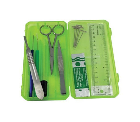 United Scientific™ Precision Dissection Kit - 14-Piece Biology Kit - 8 Stainless Steel Instruments - Biology Students & Faculty – Assorted Color Cases