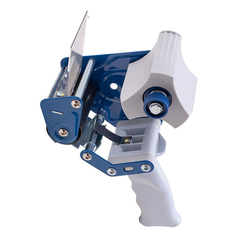 3" Tape Holder Dispenser Gun Heavy Duty w/Metal Cutter Adjustable Tension & Metal Anti-Reversing Plate for Ship Storage Warehouse Retail