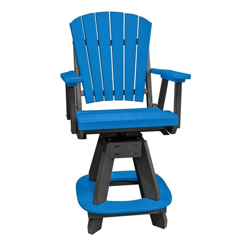 American Furniture Classics OS Home and Office 130-C-BBK Counter Height Swivel Arm Chair in Blue