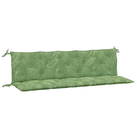 vidaXL Indoor/Outdoor Bench Cushions 2 pcs, Patio Loveseat Cushions, Porch Swing Seat Cushions, Non-Slip, Water-Repellent, Breathable, Resilient, Leaf Pattern 70.9"x19.7"x2.8" Oxford Fabric