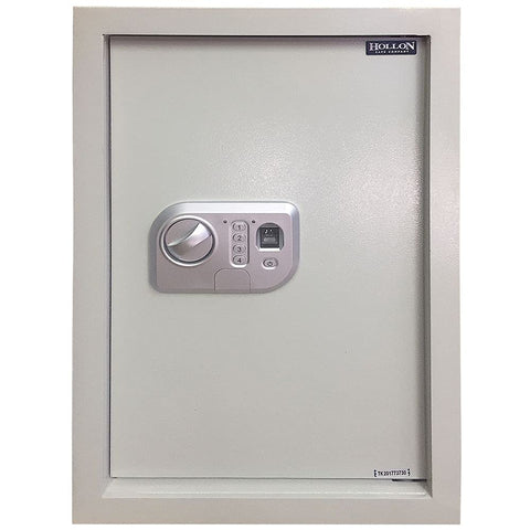 Hollon Safe WS-BIO-1 In Wall Safe, White, Small