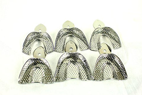 Life gears Dental Ortho Impression Trays Autoclavable 6 pcs/Set Denture Instruments