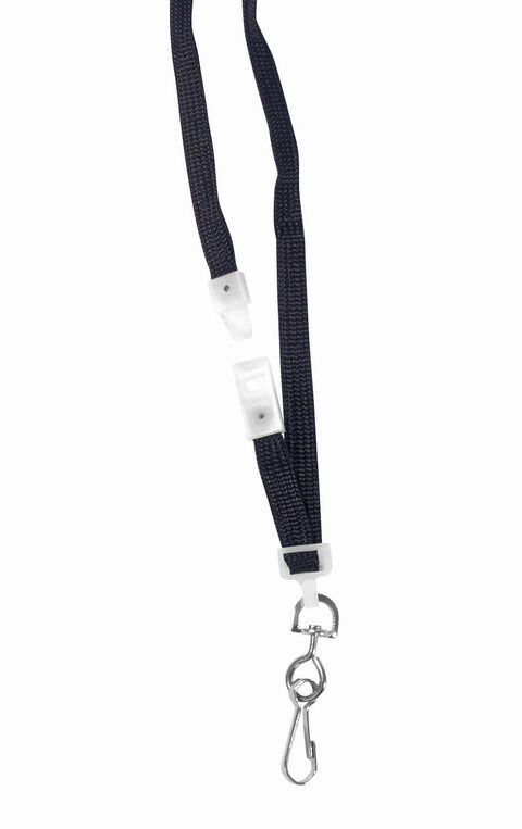 C-Line Breakaway Neck Lanyard with Swivel Hook, Black, 36 Inches Long, 12 per Pack (89511)