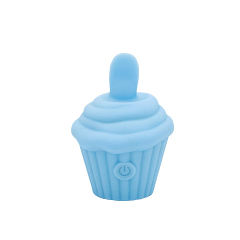Natalie's Toy Box Cake Eater Clit Flicker Stimulator, Rechargeable Waterproof Massager for Clitoral, Vaginal or Nipple Stimulation, 10 Functions, ABS Silicone Adult Sex Toy (Blue)