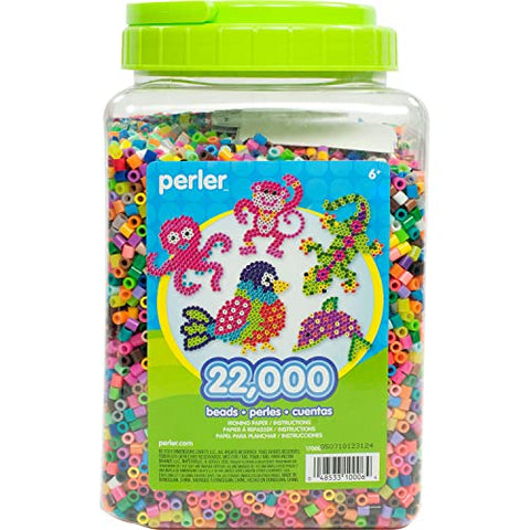 Perler Multi-Mix Fuse Beads Jar, Assorted Colors, Pack of 22000 (PER17000)