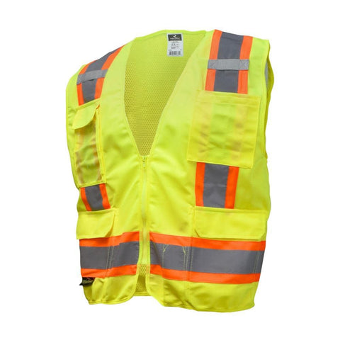 Radians SV6G3X Two Tone Surveyor Class 2 Safety Vest, 3X-Large, Green