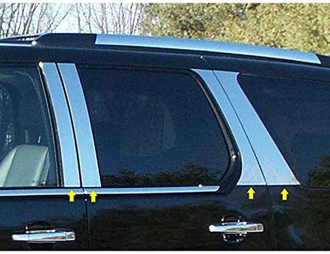 QAA is Compatible with 2003-2008 Pontiac Vibe 4 Piece Stainless Pillar Post Trim PP47275
