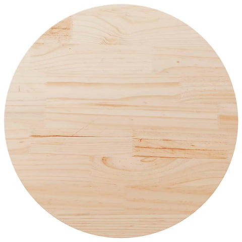 vidaXL Table Top, Wooden Table Top Replacement, Round Dining Table Top for Home Garden Coffee Table Standing Desk Frame, Ã˜35.4"x1" Solid Wood Pine