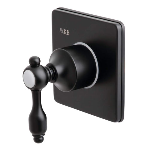Kingston Brass KS3040TAL Tudor Three-Way Diverter Valve with Trim Kit, Matte Black