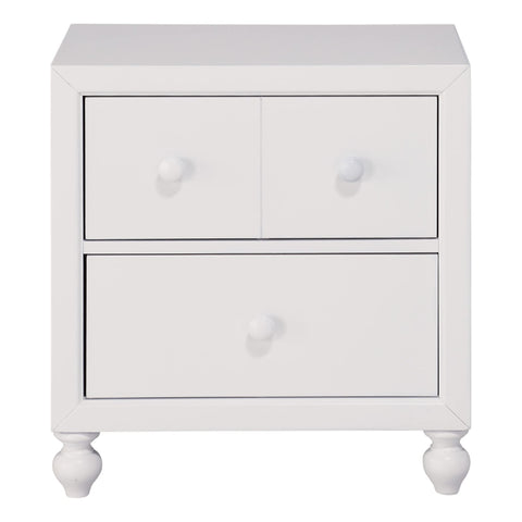 Kalette 2-Drawer White Nightstand (25.5 in. H x 23.5 in. W x 16.0 in. D)
