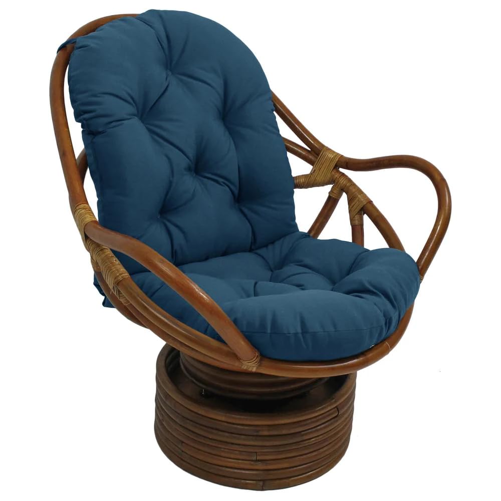 International Caravan Bali Rattan Swivel Rocker with Solid All-Weather ...
