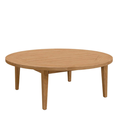 Modway Brisbane Modern Round Teak Wood Outdoor Patio Coffee Table in Natural