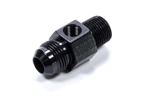 Fragola Inline Gauge Adapter -8AN x 3/8 NPT - Black