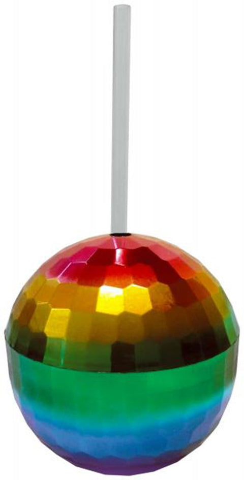 Kheper Games Rainbow Disco Ball Party Cup, 12 Ounce Decorative Novelty Drinkware