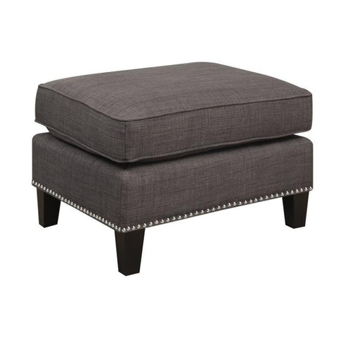 Picket House Furnishings Emery Ottoman in Charcoal Gray