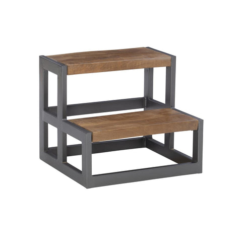 Powell Blythe Wood and Metal Bed Steps with Gunmetal Finish D1403A21