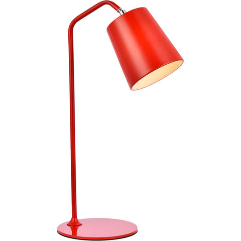 Living District Leroy 1-Light Modern Metal Table Lamp in Red