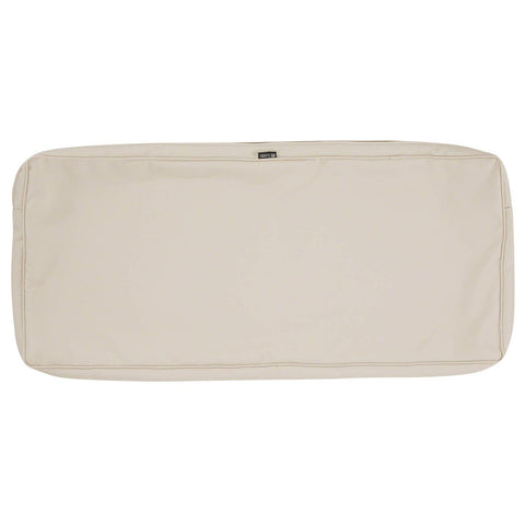 Classic Accessories Montlake Water-Resistant 54 x 18 x 3 Inch Outdoor Bench/Settee Cushion Slip Cover, Patio Furniture Swing Cushion Cover, Antique Beige, Patio Furniture Cushion Covers