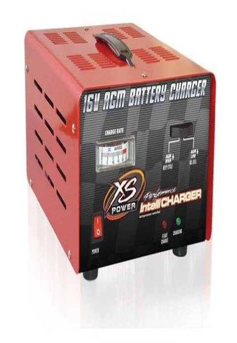 XS Power 1004 Car AGM Battery Charger with Integrated Led Indicators - Microprocessor Optimized 16V 20 Amp Intellicharger with 10-Hour Shutoff and Cooling Fan - 14 lbs, Overload Protection