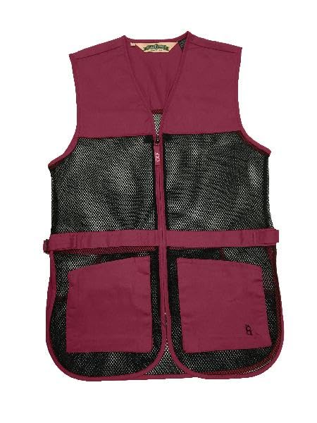 Bob-Allen 245M Full Mesh Dual Pad Shooting Vest, Maroon, Large