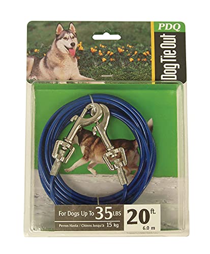 Boss Pet Q2320 000 99 20' Blue Medium Dog Tie-Out