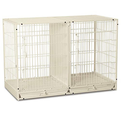 ProSelect Steel Modular Pet Cage with Plastic Tray, X-Tall, Ivory