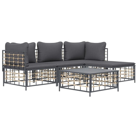 vidaXL Garden Lounge Set in Anthracite/Gray