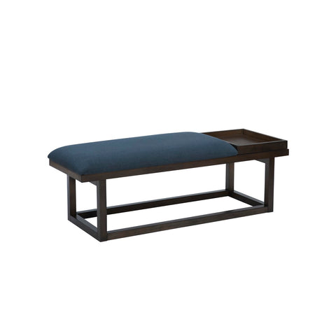 Linon Georgia Bench with Tray Brown Navy