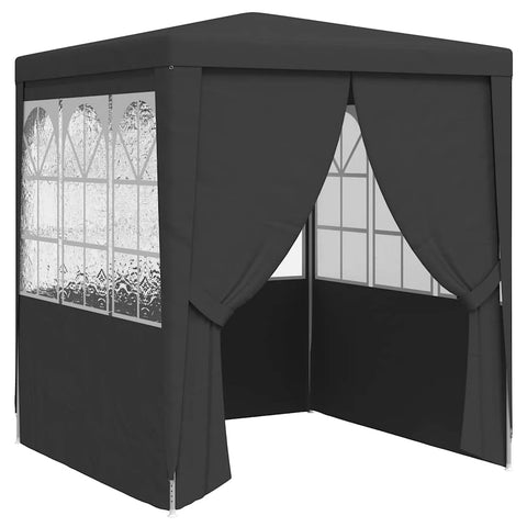 vidaXL Party Tent, Outdoor Canopy Tent with Sidewalls, Professional Patio Gazebo with Steel Frame, Marquee Pavilion for Garden Beach, Anthracite