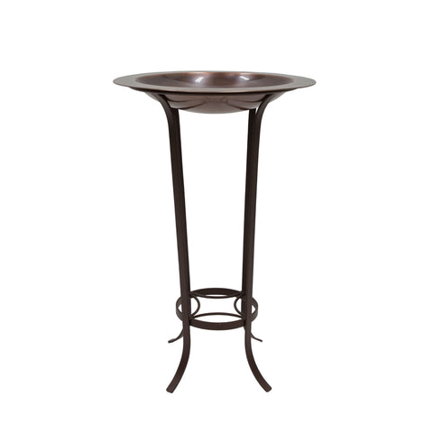 Achla Designs 201-0006 18" Classic Tulip Stand Birdbath, Antique Copper Finish