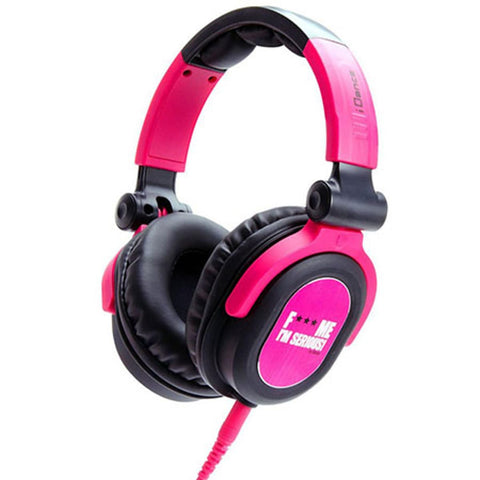 IDANCE Full-Range Headphones for iPhone/iPad/iPod, 15Hz-20KHz Frequency, 40ohms Impedance, 3.5mm Plug Adapter, Pink/Purple
