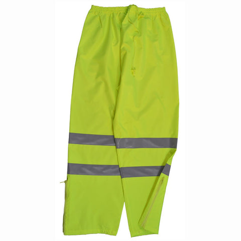 Petra Roc LPP-CE-M Rain Pants Waterproof ANSI/ISEA 107 Class E, Drawstring, Lime, M