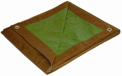 26' x 40' Dry Top Brown/Green Reversible Full Size 7-mil Poly Tarp item #126409