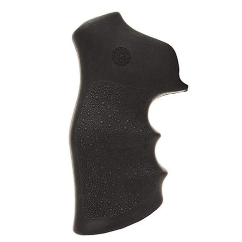 Hogue OverMolded Rubber Monogrip with Finger Grooves for Ruger GP100/Super Redhawk, Black - 80000