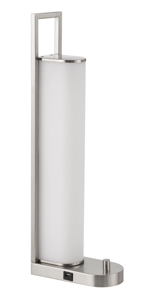 Cal Lighting LA-8032DK-1 Zamora Led Metal Night Stand/Table Lamp with Dimmer Switch and 2 USB Charging Ports