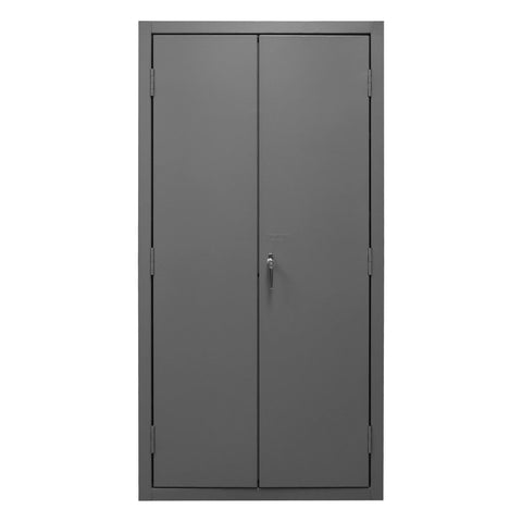 Durham 14 Gauge Welded Steel Heavy Duty Flush Door Style Storage Cabinet, 3501-4S-95, 3600 lbs Capacity, 24" Length x 36" Width x 72" Height, 4 Adjustable Shelves