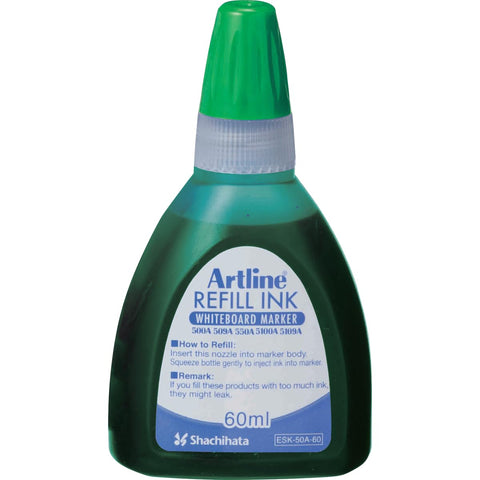 Artline Refill Ink (ESK-50A, GREEN) for Artline 5109A Big Nib Markers, Plus 500A, 509A, 550A, and 5100A Whiteboard Markers
