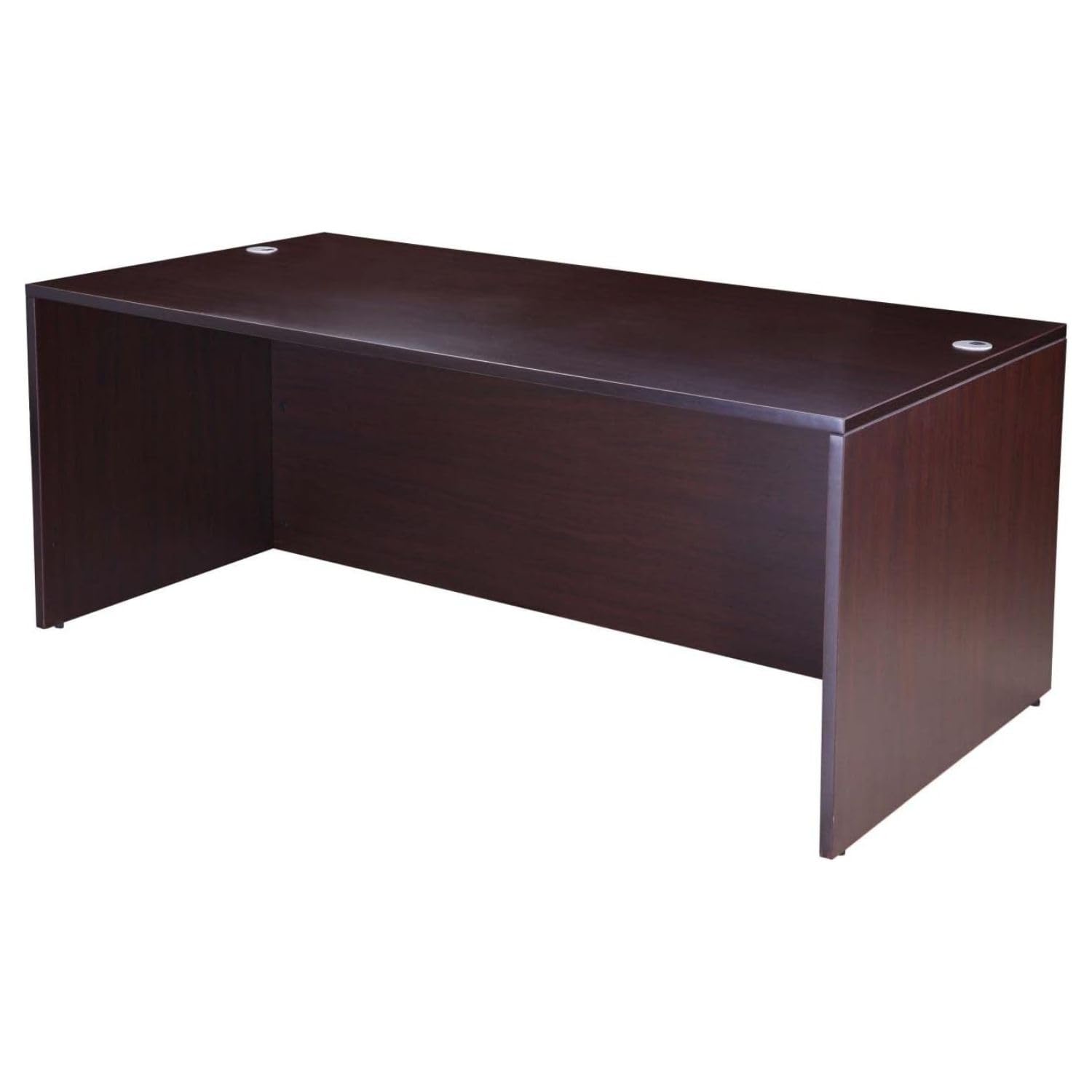 Oakestry Mocha Executive Desk Shell Thermal Fused Melamine Surface with ...